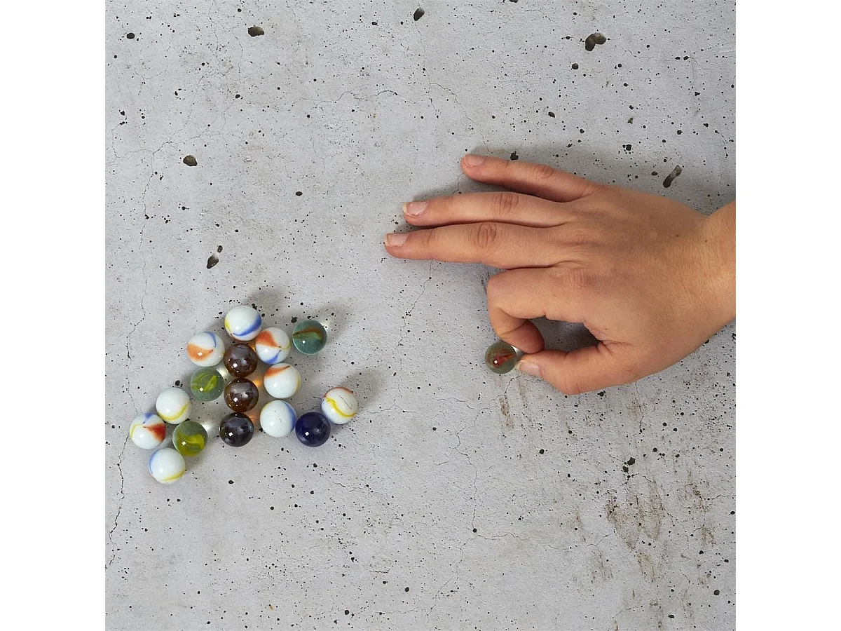 Sac de 100 billes multicolores en verre