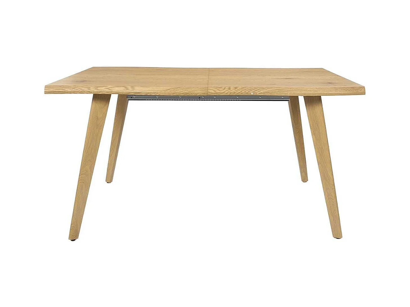 Table repas extensible 6-8 personnes en MDF aspect chêne bords biseautés - LYPSI