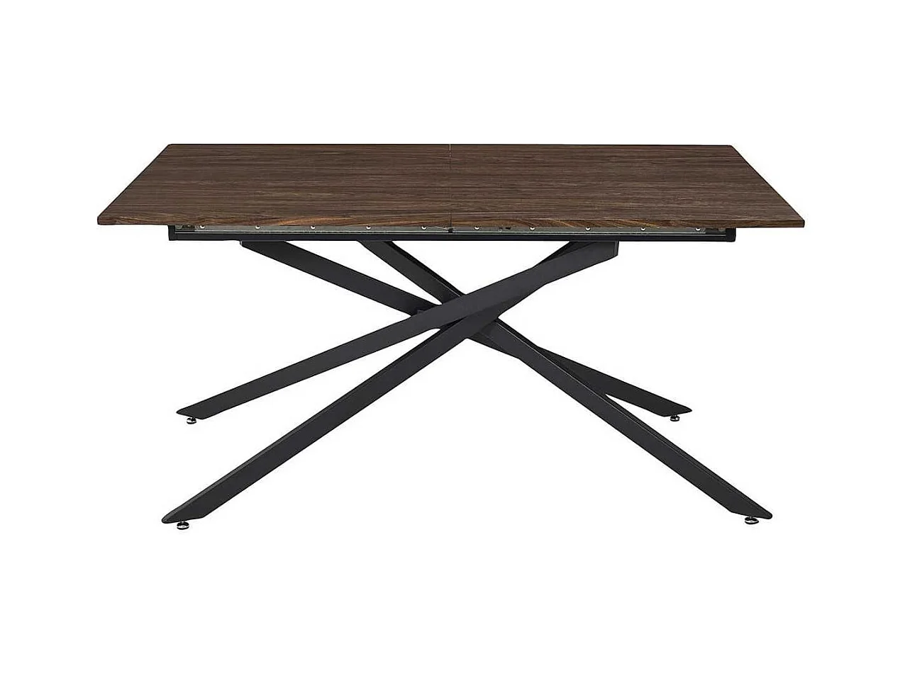 Table repas extensible 150/210 en bois et MDF piètement métal noir - COLETTE