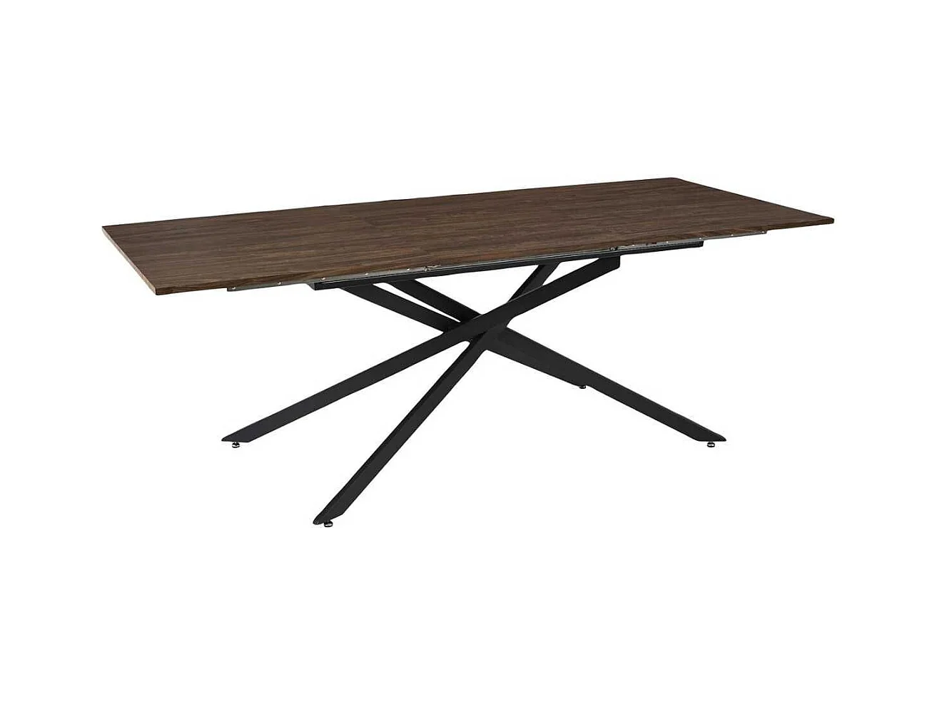 Table repas extensible 150/210 en bois et MDF piètement métal noir - COLETTE