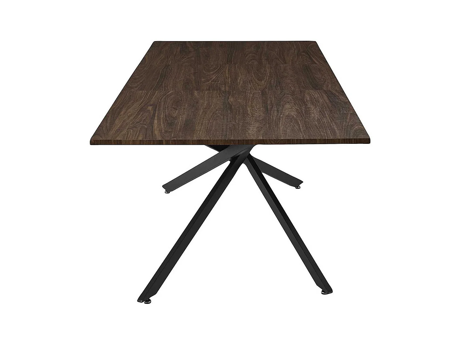 Table repas extensible 150/210 en bois et MDF piètement métal noir - COLETTE