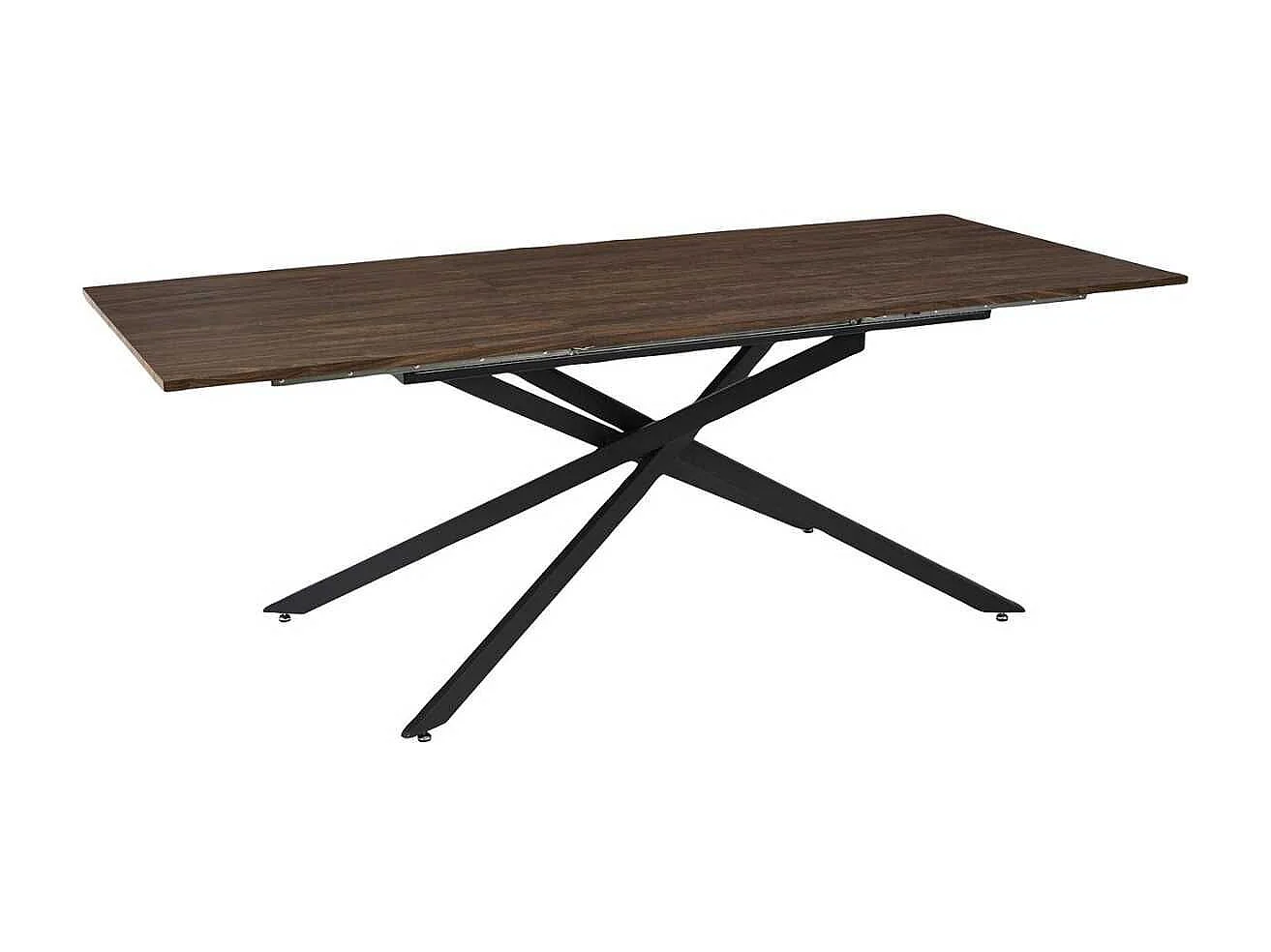 Table repas extensible 150/210 en bois et MDF piètement métal noir - COLETTE