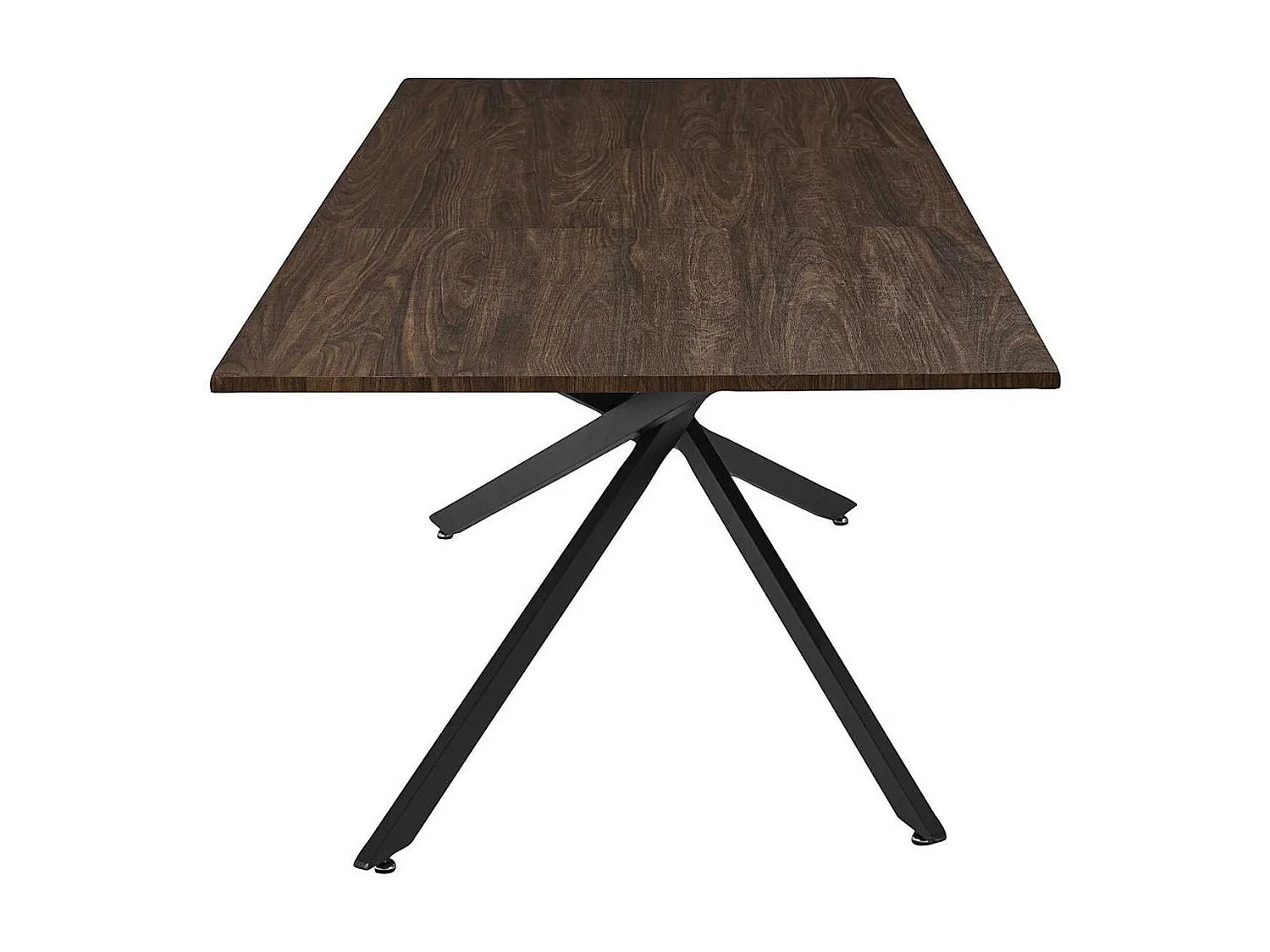 Table repas extensible 150/210 en bois et MDF piètement métal noir - COLETTE