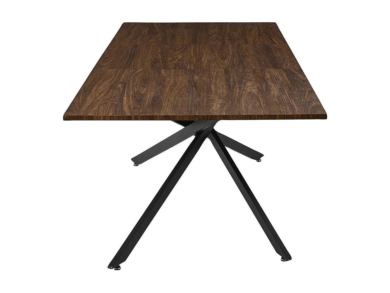 Table repas extensible 150/210 en bois et MDF piètement métal noir - COLETTE