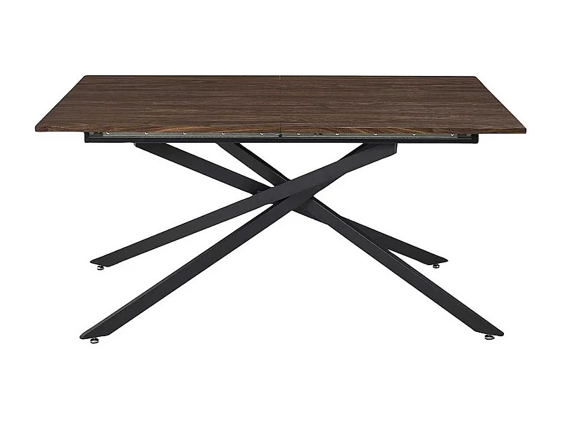 Table repas extensible 150/210 en bois et MDF piètement métal noir - COLETTE