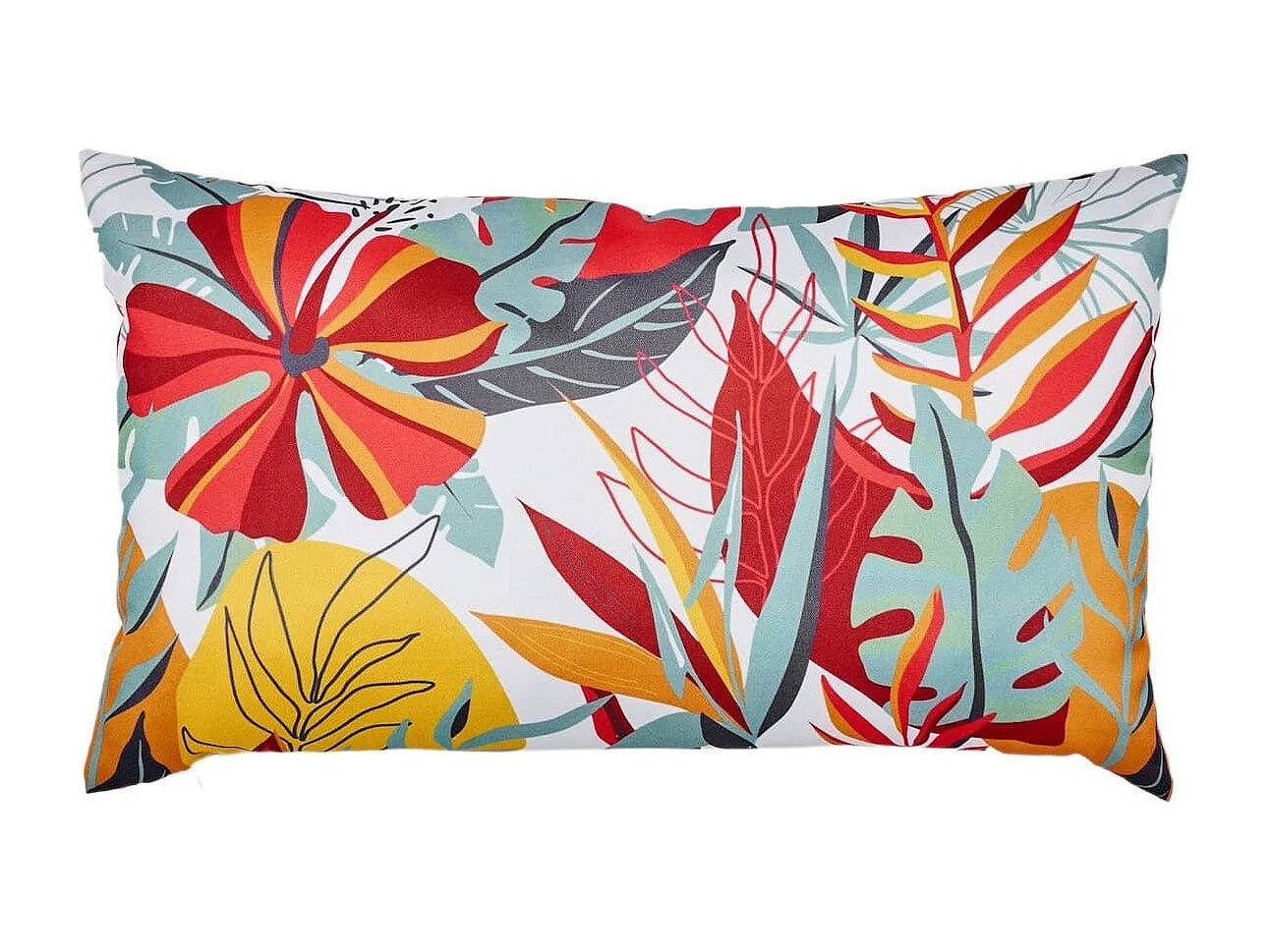 Coussin 30x50 déhoussable tissu déperlant paradis exotique