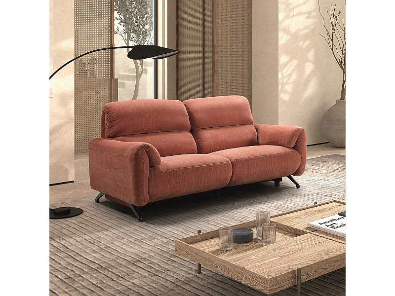 Fauteuil lounge pivotant avec assise coussin capitonné blanc - RIVIA