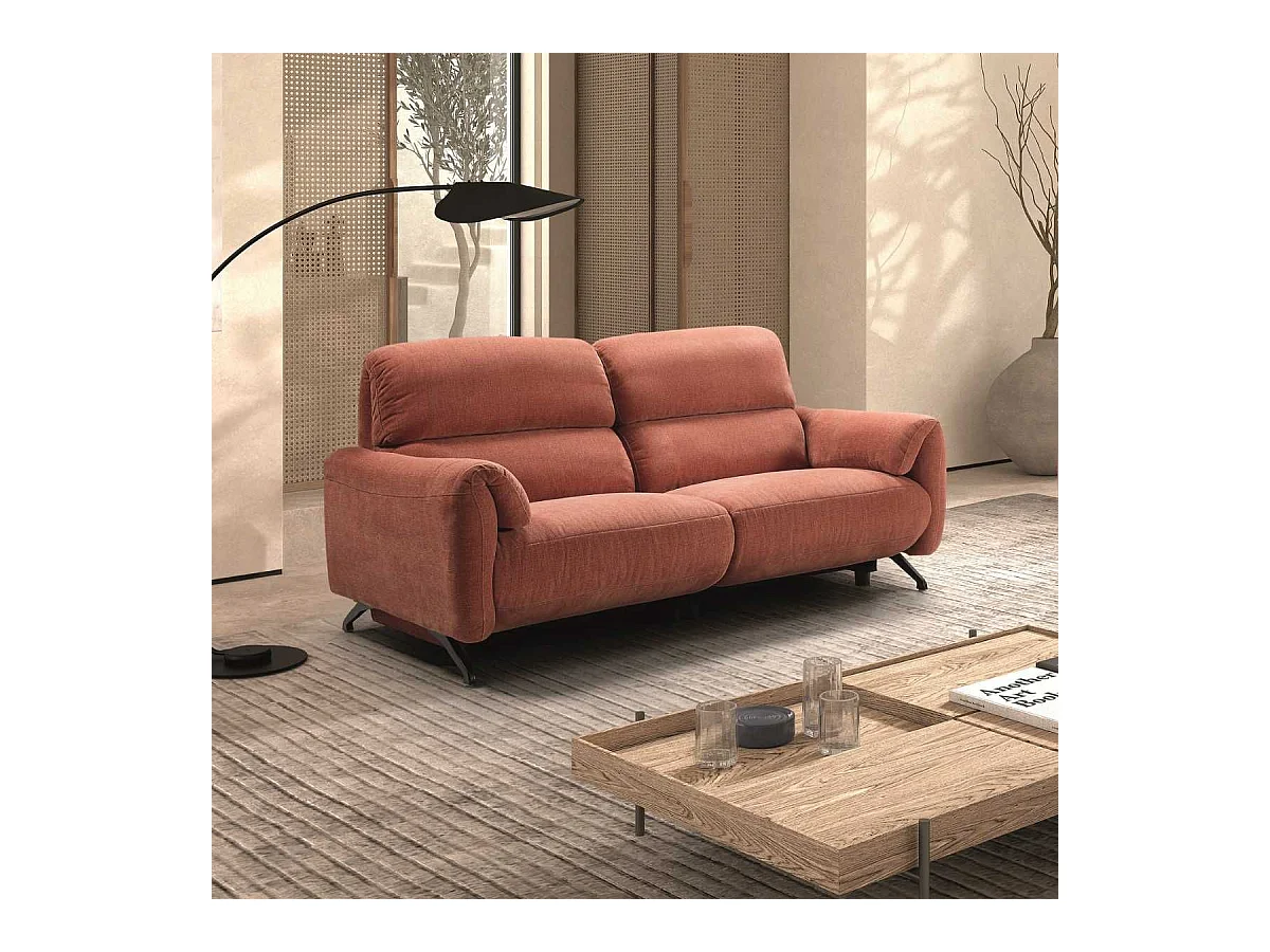 Fauteuil lounge pivotant avec assise coussin capitonné blanc - RIVIA