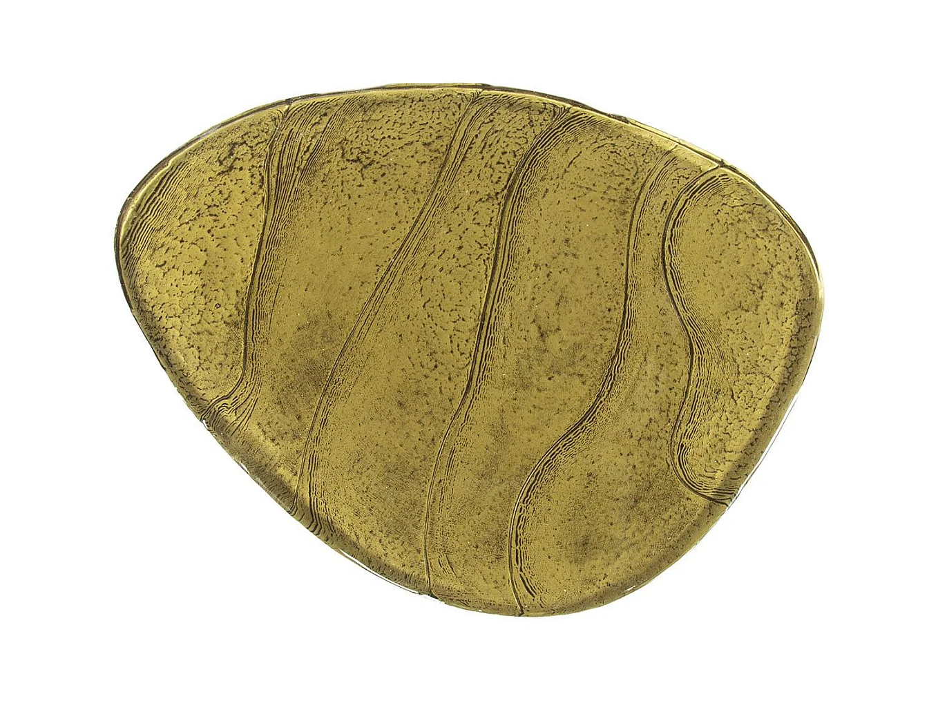 Table basse verre – finition antique dorée, 35 cm LAGUNA