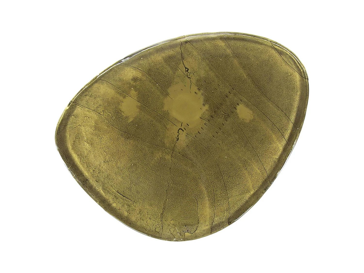 Table basse verre – finition antique dorée, 40 cm LAGUNA