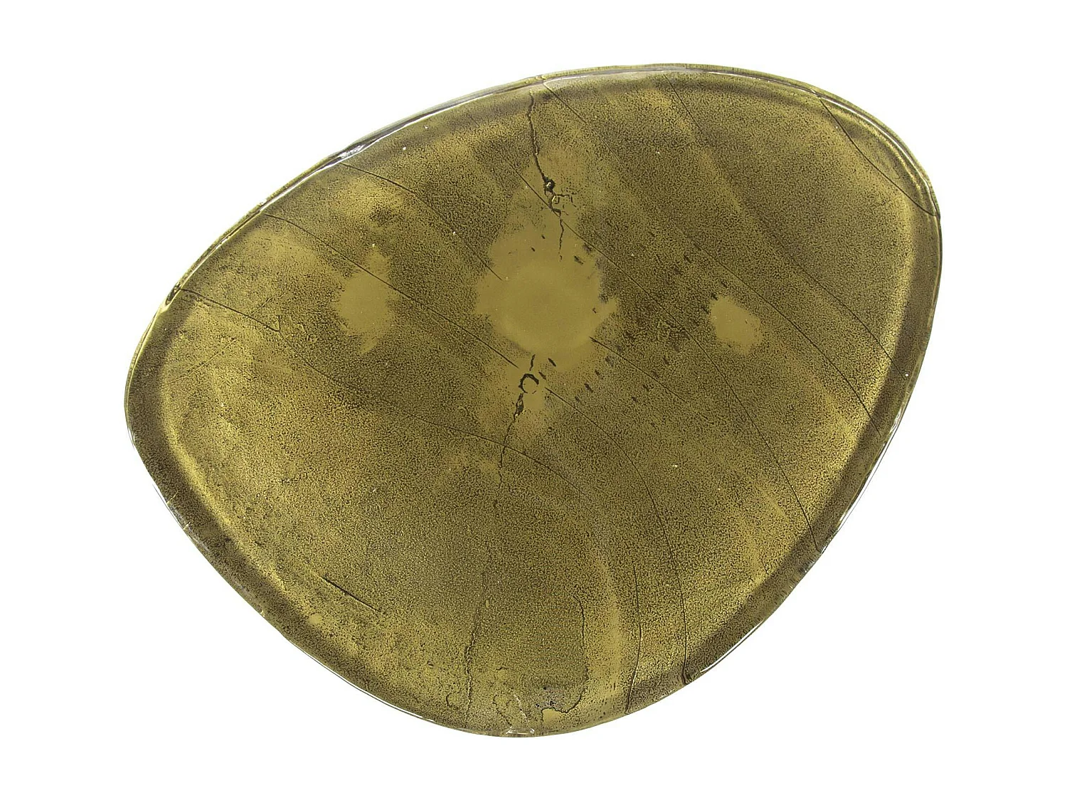 Table basse verre – finition antique dorée, 40 cm LAGUNA