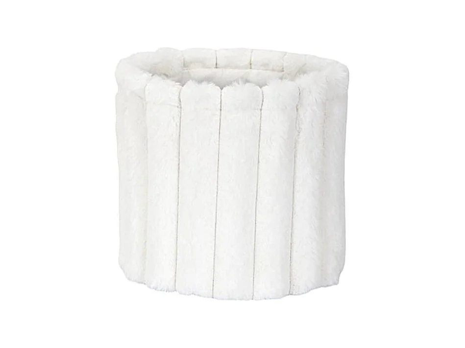 3 paniers gigognes effet fourrure blanc avec poignée