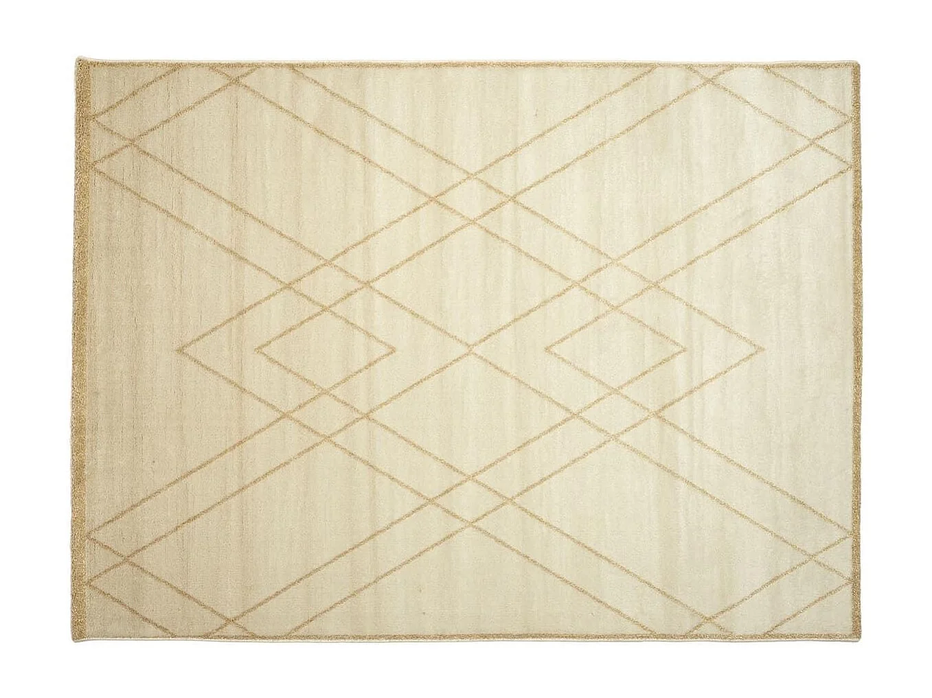 Tapis fil métallisé en polypropylène beige 150x200cm