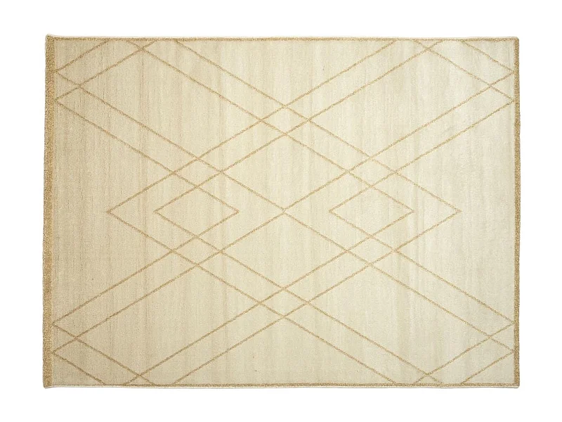 Tapis fil métallisé en polypropylène beige 150x200cm