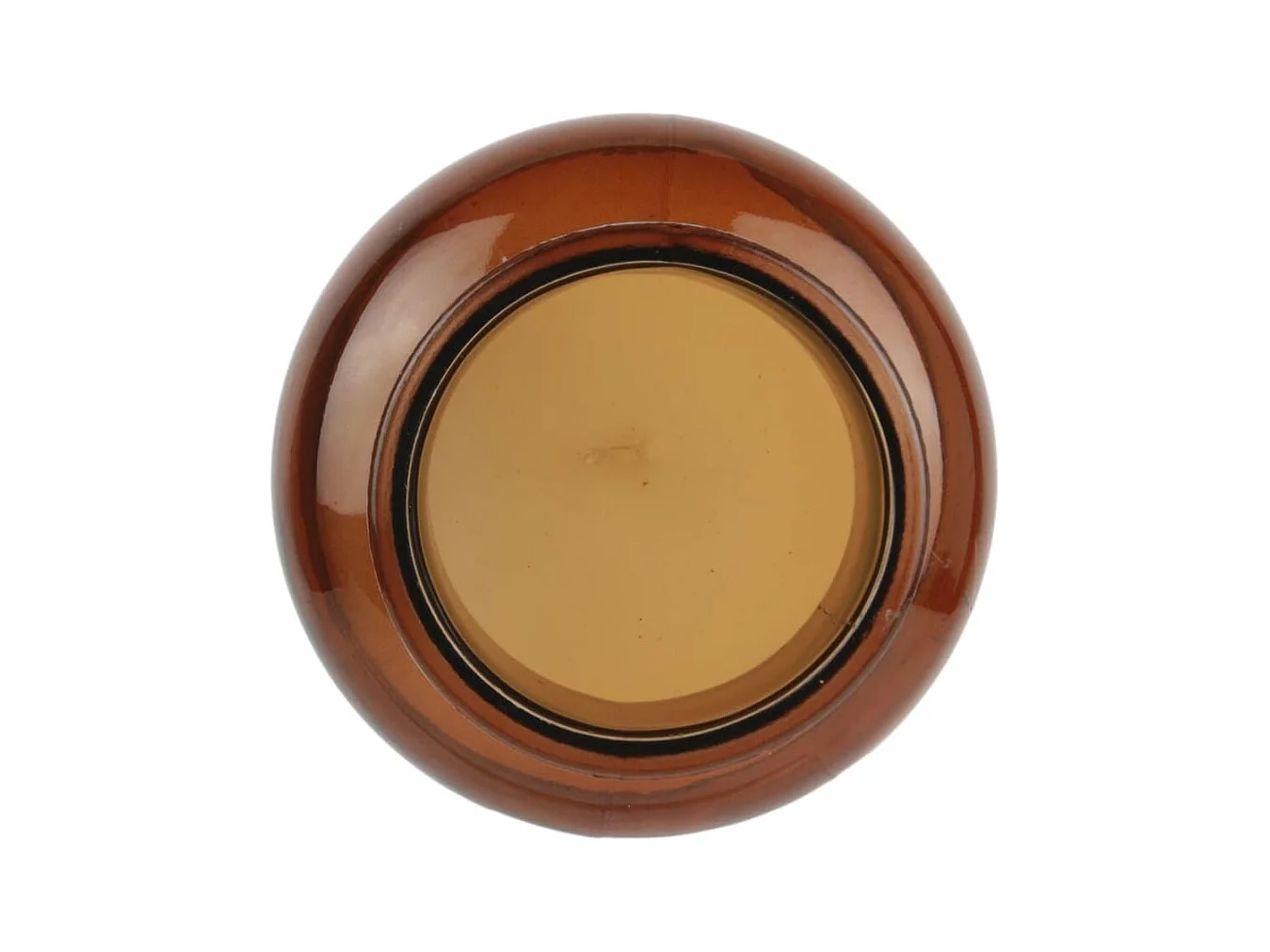 Bougie XXL en verre marron parfum ambre (H25,5cm)