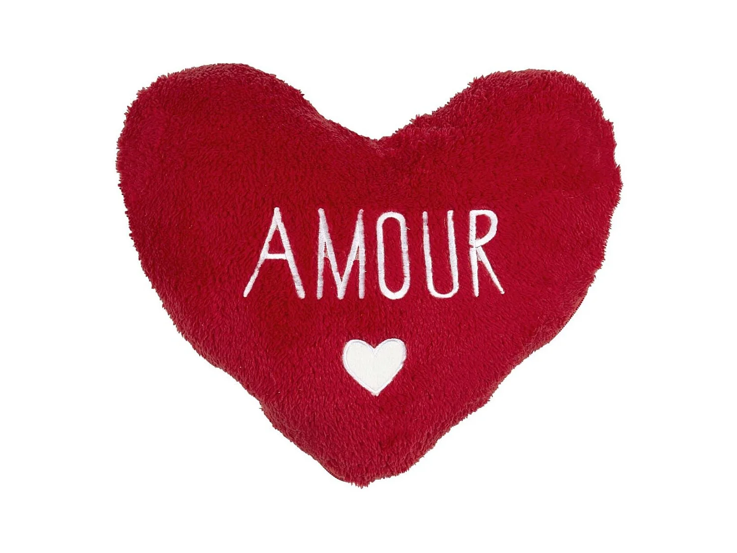Plaid Coussin 2-en-1 "amour" en Sherpa Coloris rouge