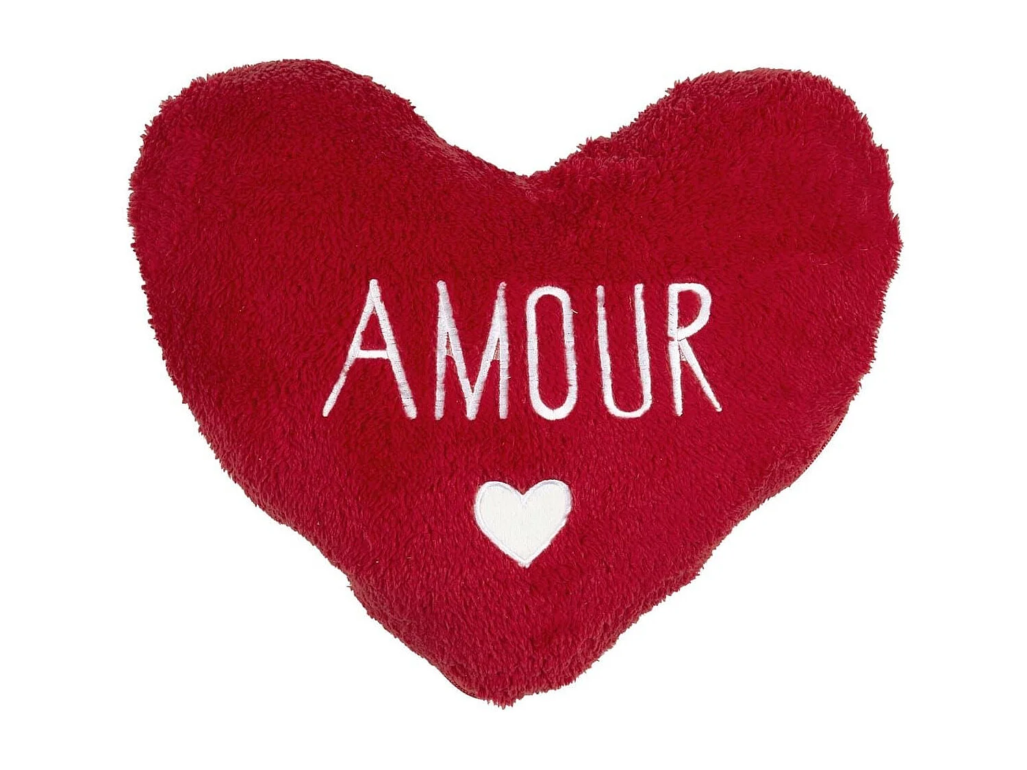 Plaid Coussin 2-en-1 "amour" en Sherpa Coloris rouge