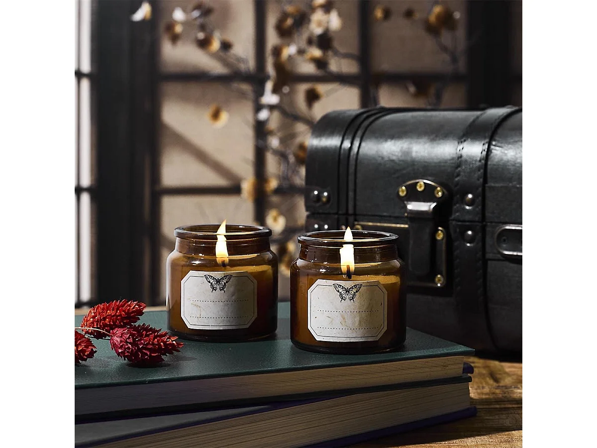 Coffret DIY fabrication 2 bougies parfumées à l'ambre