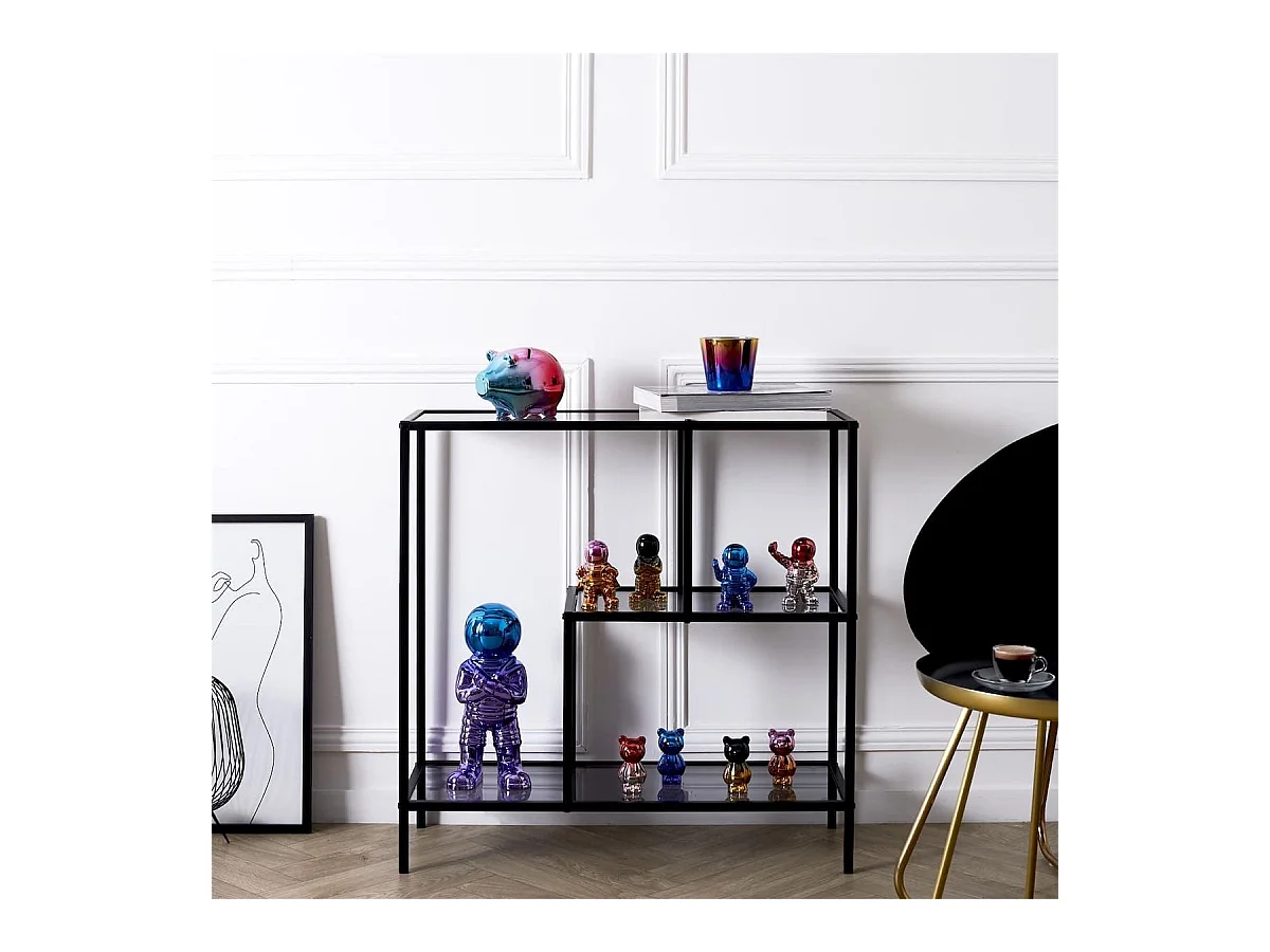 Bougie parfumée effet électroplagage multicolore (H8,3cm)senteur Rêve Poudré