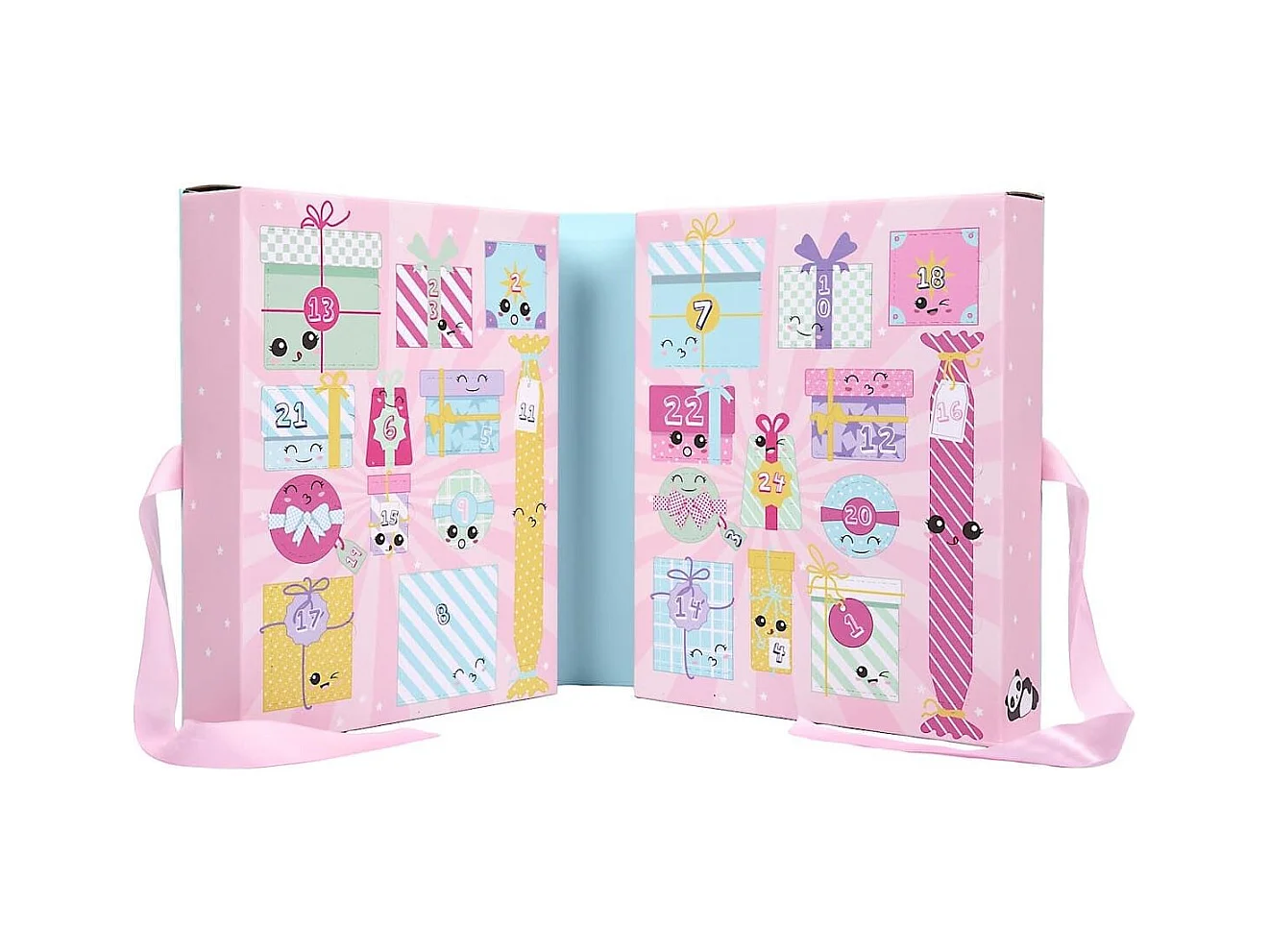 Calendrier de l'avent kawaii avec bougies parfumées et petits cadeaux