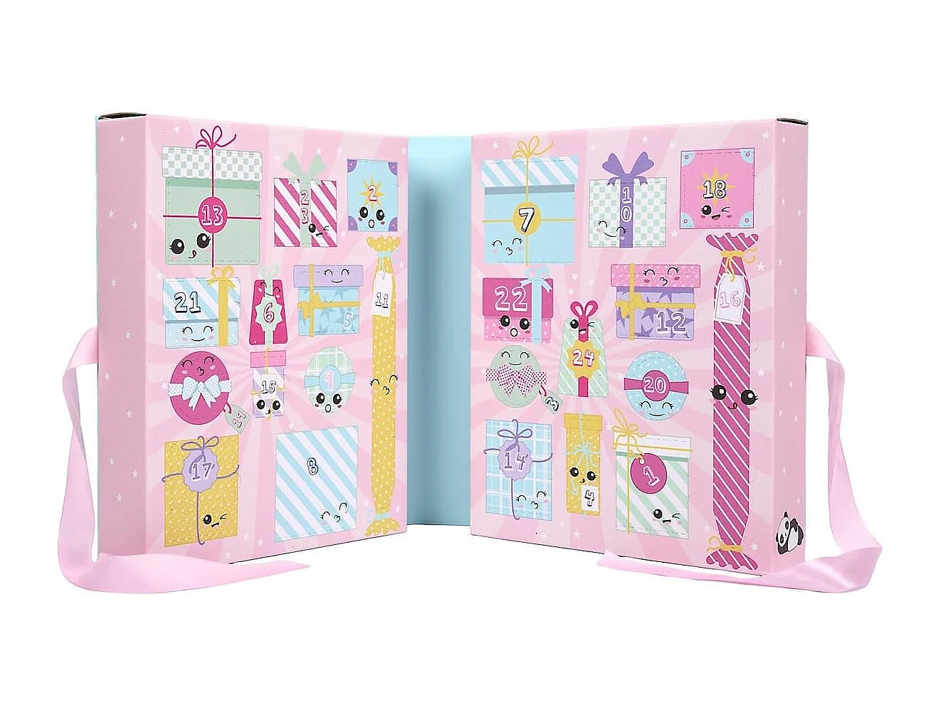 Calendrier de l'avent kawaii avec bougies parfumées et petits cadeaux