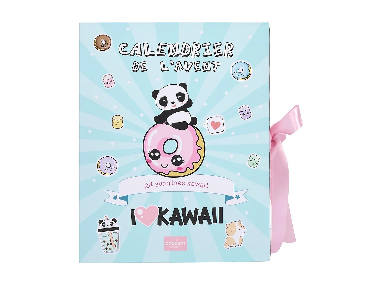 Calendrier de l'avent kawaii avec bougies parfumées et petits cadeaux