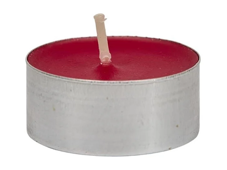 Calendrier de l'Avent Bougies Parfumées (3 parfums) avec Photophore en Verre Rouge