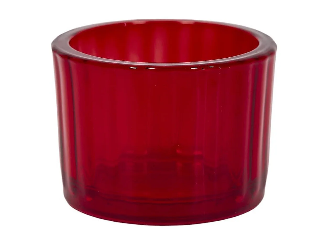 Calendrier de l'Avent Bougies Parfumées (3 parfums) avec Photophore en Verre Rouge