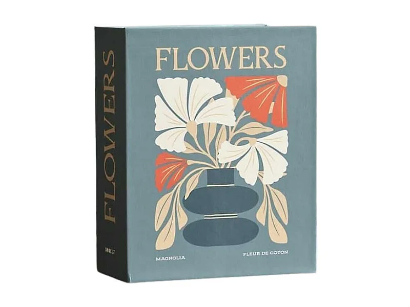 Coffret avec 1 bougie parfumée magnolia et 1 diffuseur fleur de coton