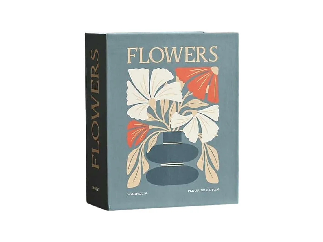 Coffret avec 1 bougie parfumée magnolia et 1 diffuseur fleur de coton