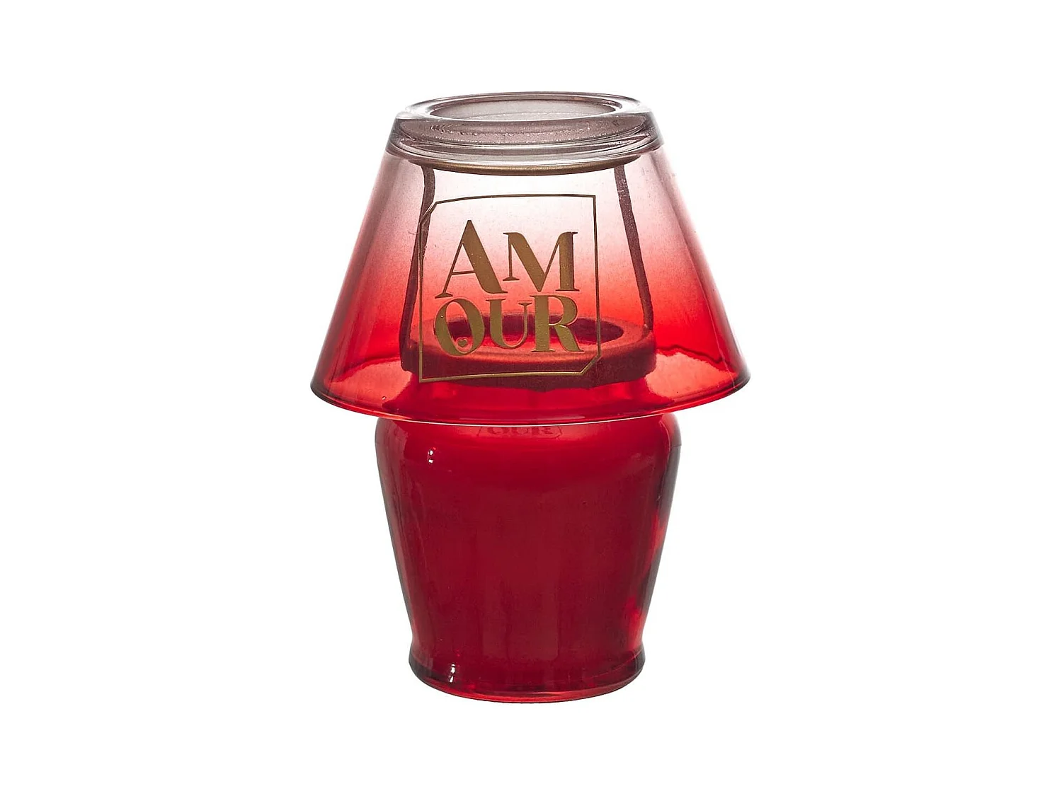Bougie parfumée en forme de lampe d'amour (H12,5 cm) senteur rêve poudré