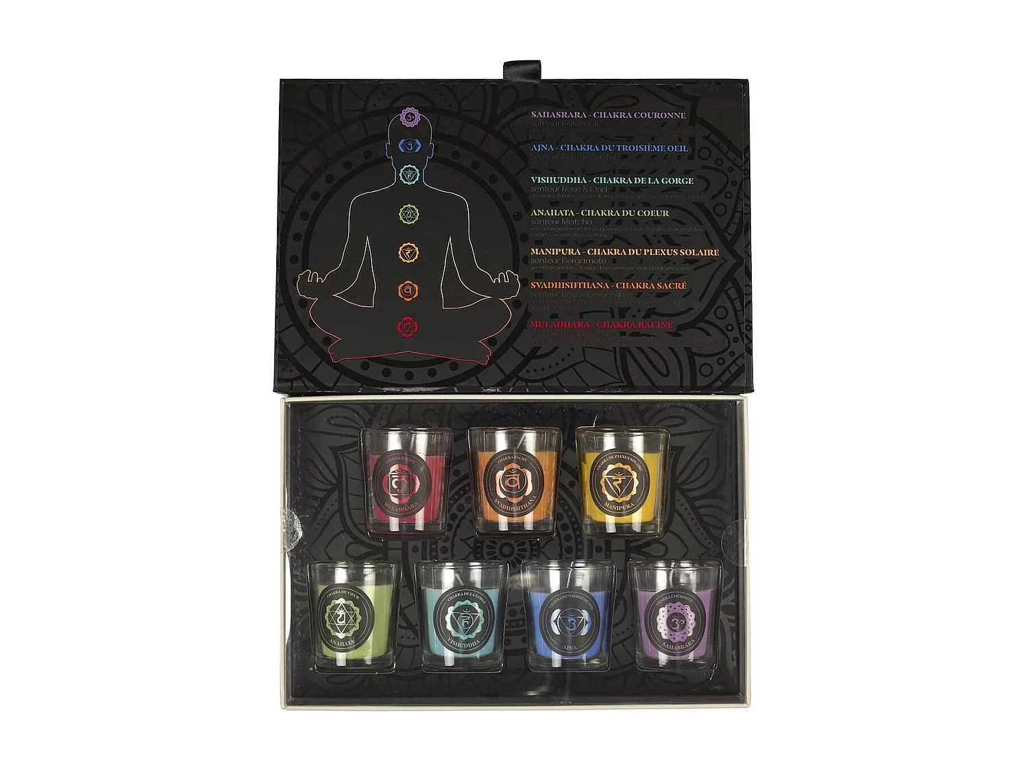 Coffret 7 bougies parfumées par L'essence des chakras