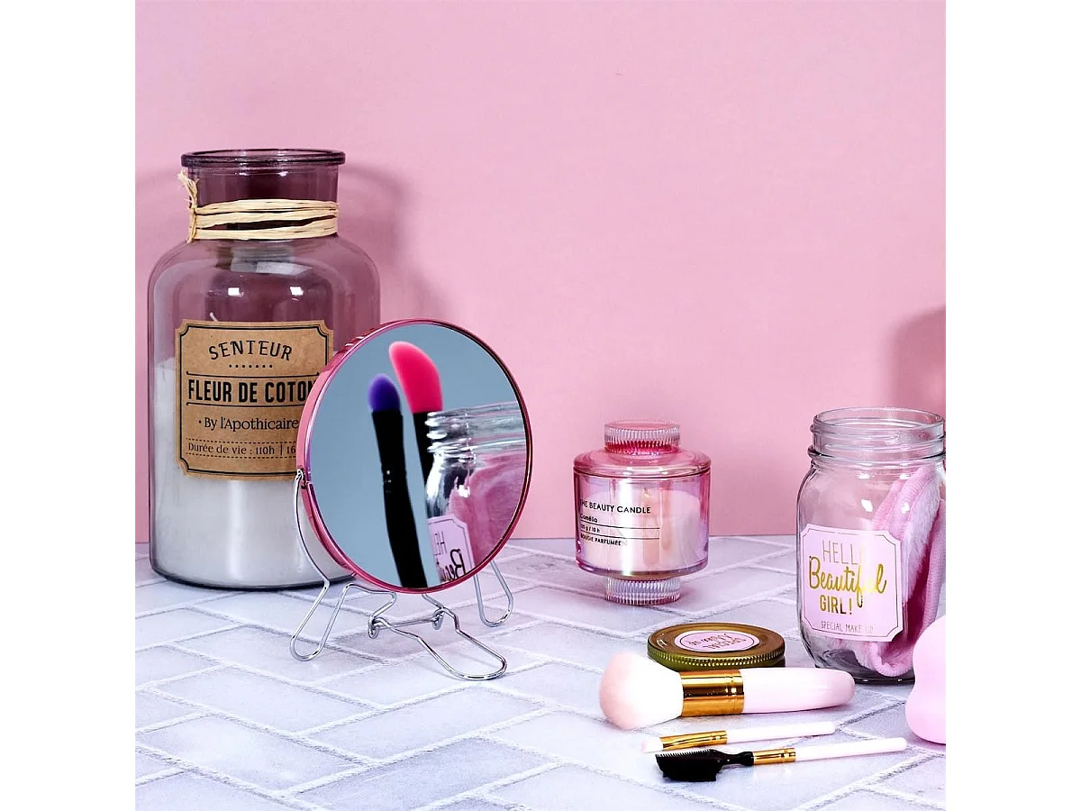 Bougie XXL en verre parfum fleur de coton (H25,5cm)