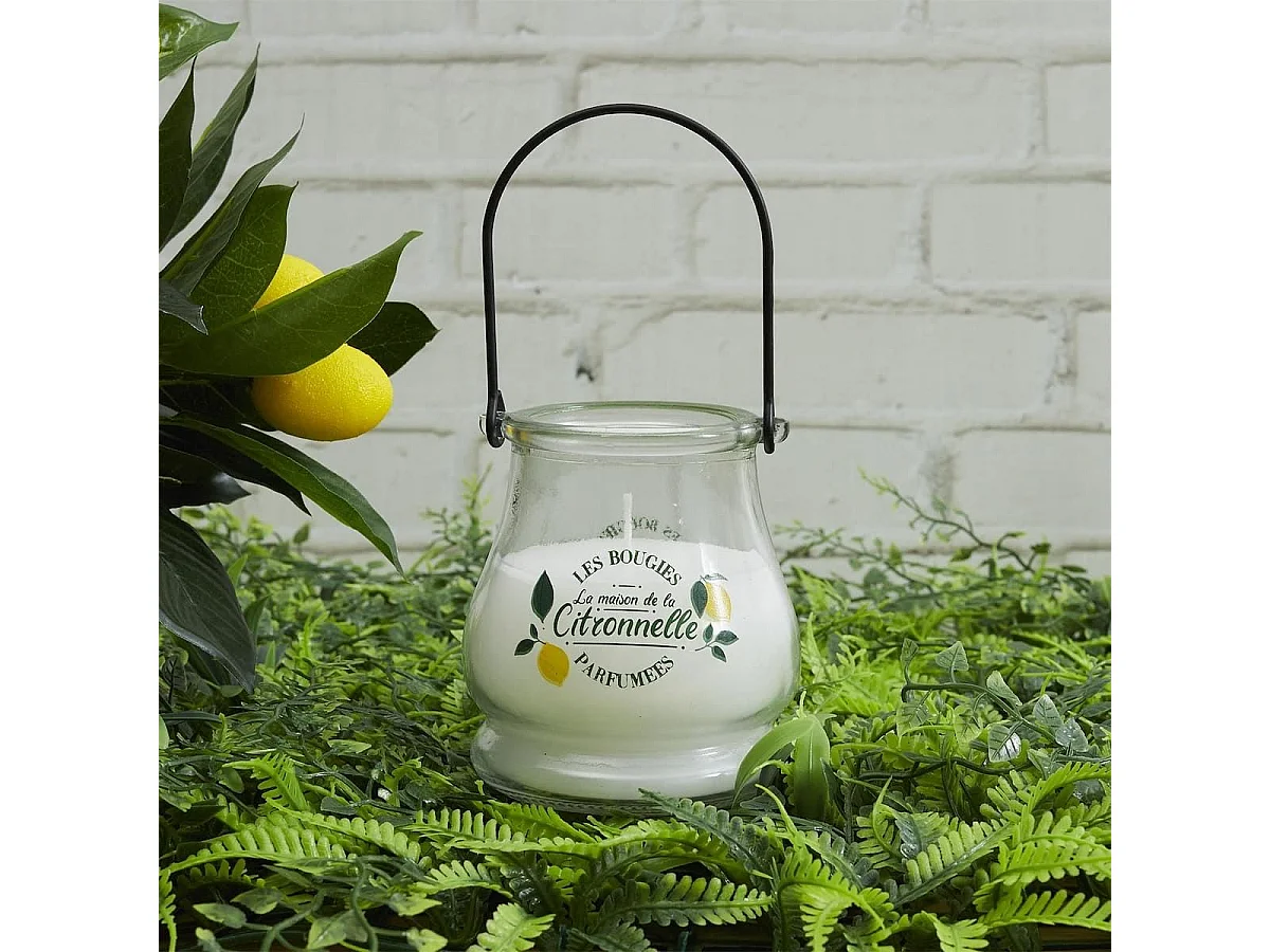 Bougie électrique citronnelle à piles avec 6 couleurs changeantes