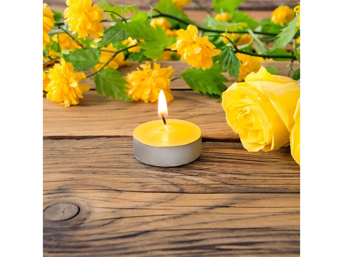 15 bougies chauffe-plat jaunes à la citronnelle