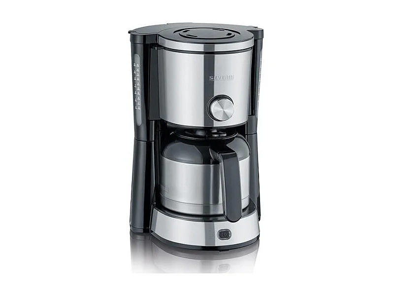 Cafetière Isotherme 1000W 1,4L Noir Inox Severin - 4845 AromaSwitch 10 Tasses