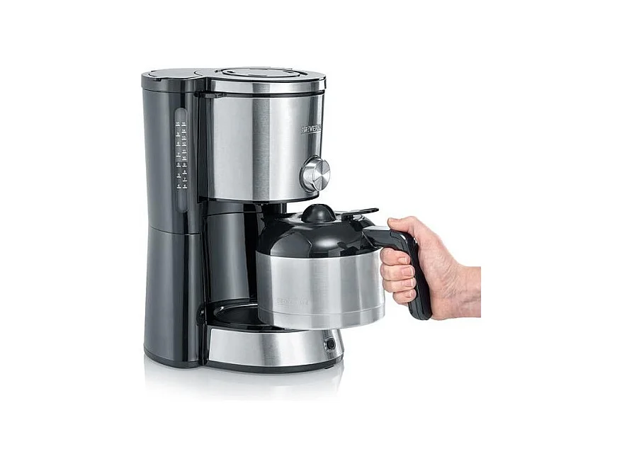 Thermoskan 1000W 1,4L Zwart RVS Severin - 4845 AromaSwitch 10 Kopjes