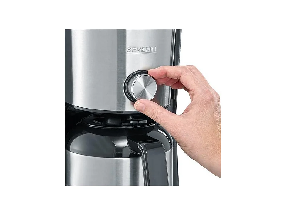 Thermoskan 1000W 1,4L Zwart RVS Severin - 4845 AromaSwitch 10 Kopjes