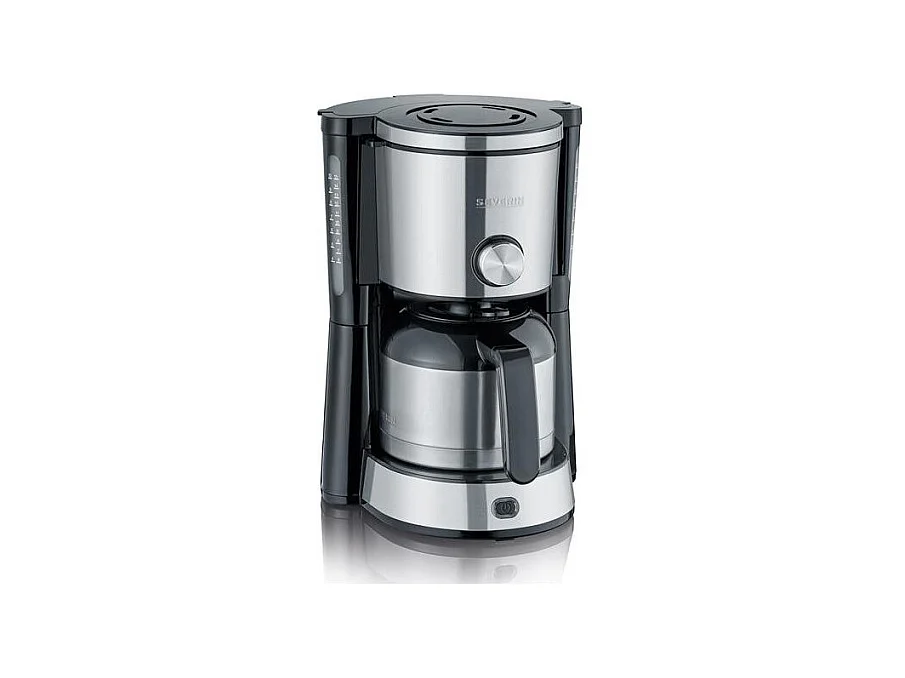 Cafetière Isotherme 1000W 1,4L Noir Inox Severin - 4845 AromaSwitch 10 Tasses