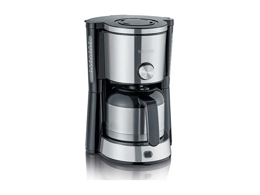 Cafetière Isotherme 1000W 1,4L Noir Inox Severin - 4845 AromaSwitch 10 Tasses