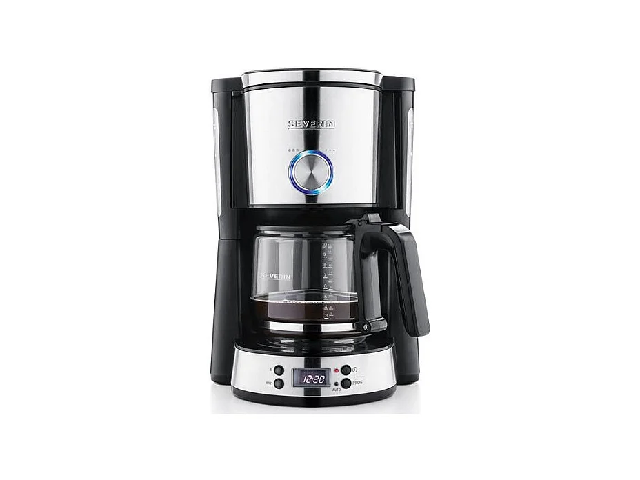 Cafetière Programmable 10T 1,4L 1000W Sélecteur d'Arome LCD Noir Inox Severin - 4826