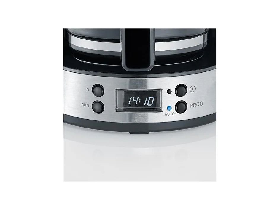 Cafetière Programmable 10T 1,4L 1000W Sélecteur d'Arome LCD Noir Inox Severin - 4826