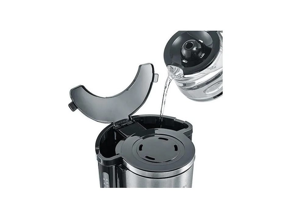 Programmierbare Kaffeemaschine 10T 1,4L 1000W Aroma-Wähler LCD Schwarz Inox Severin - 4826