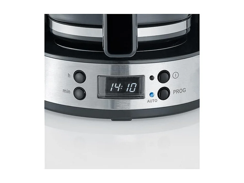 Programmierbare Kaffeemaschine 10T 1,4L 1000W Aroma-Wähler LCD Schwarz Inox Severin - 4826