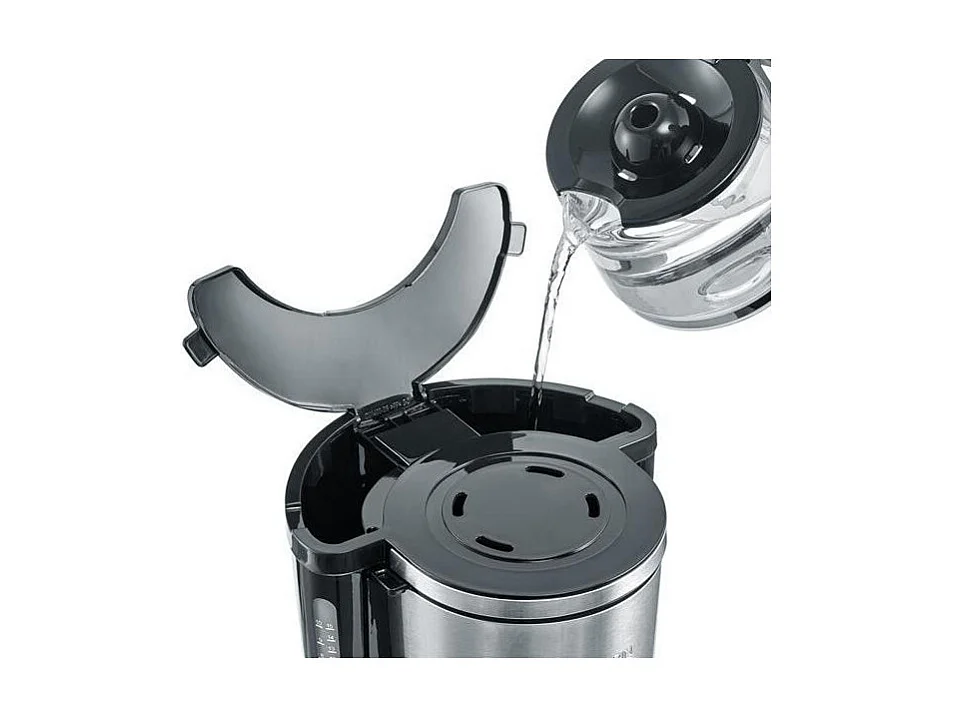 Programmierbare Kaffeemaschine 10T 1,4L 1000W Aroma-Wähler LCD Schwarz Inox Severin - 4826