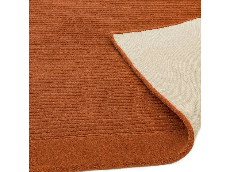 Tapis tissé à la main 100% laine - 200x290cm - orange - York