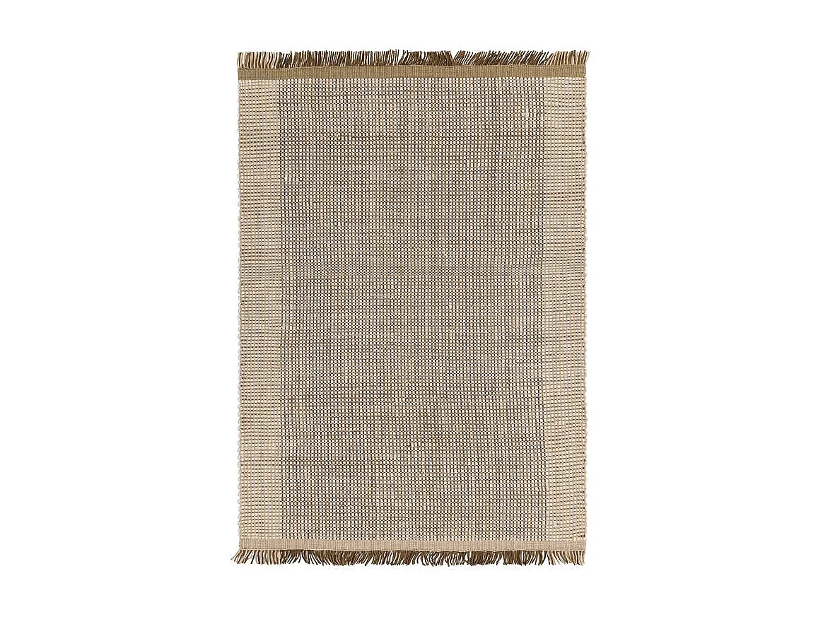 Tapis tissé à la main 100% laine - 200x290cm - vert, crème, blanc - Avalon