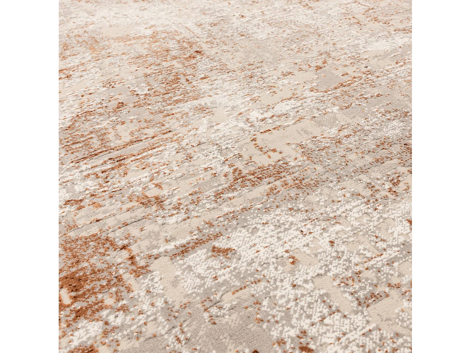 Abstract tapijt - 160x230cm - oranje, crème - Kuza Border