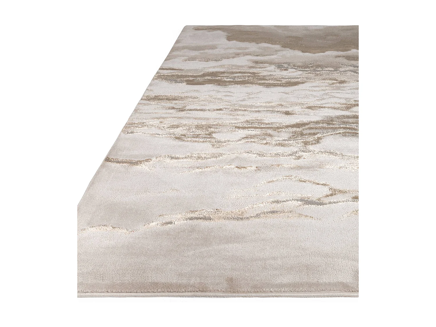 Abstract tapijt - 120x170cm - goud, grijs, beige - Aurora Linea