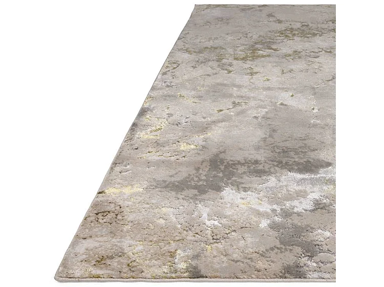 Abstract tapijt - 160x230cm - goud, grijs, beige - Aurora Galaxy